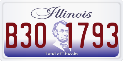 IL license plate B301793