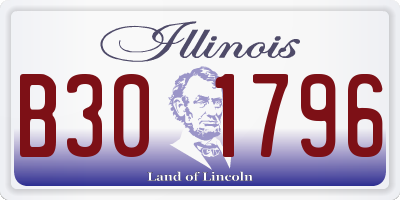 IL license plate B301796