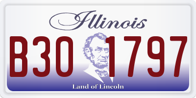 IL license plate B301797