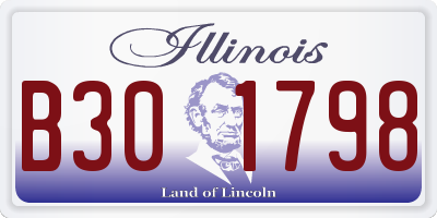 IL license plate B301798