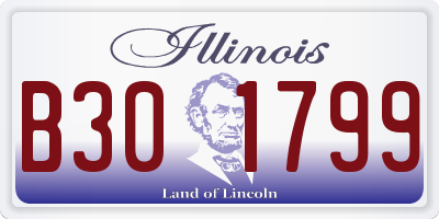 IL license plate B301799