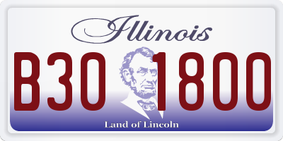IL license plate B301800