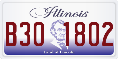 IL license plate B301802