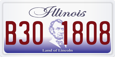 IL license plate B301808