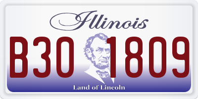 IL license plate B301809