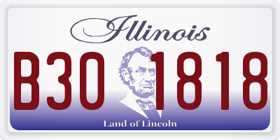 IL license plate B301818