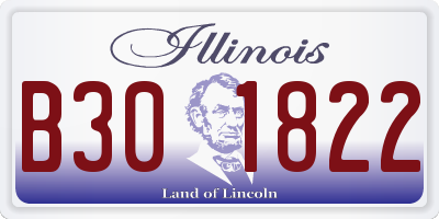 IL license plate B301822