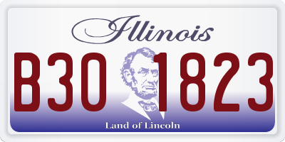 IL license plate B301823