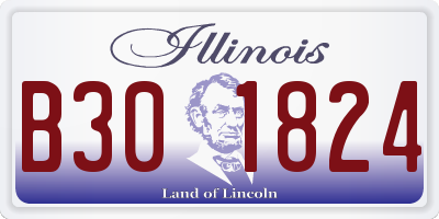 IL license plate B301824