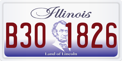 IL license plate B301826