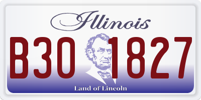 IL license plate B301827