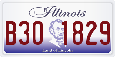 IL license plate B301829