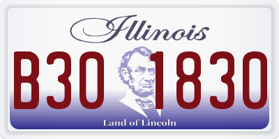 IL license plate B301830