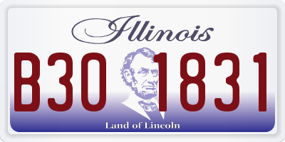IL license plate B301831