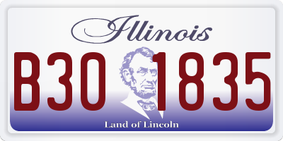 IL license plate B301835