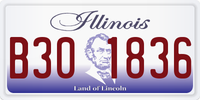 IL license plate B301836