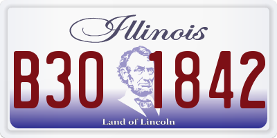 IL license plate B301842
