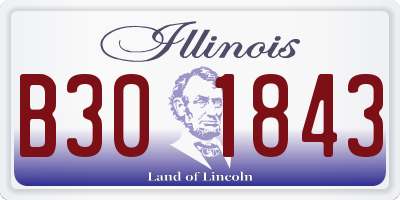IL license plate B301843