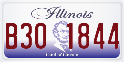 IL license plate B301844