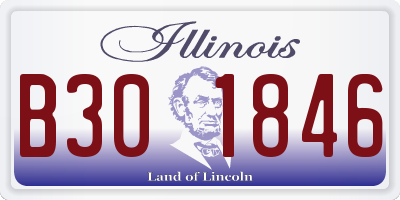 IL license plate B301846