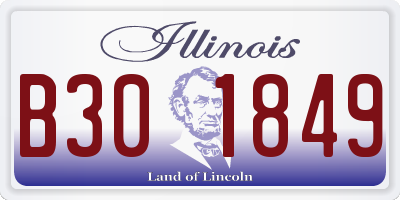 IL license plate B301849