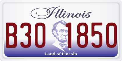 IL license plate B301850