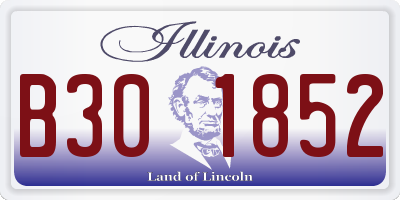 IL license plate B301852