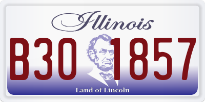 IL license plate B301857