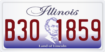 IL license plate B301859