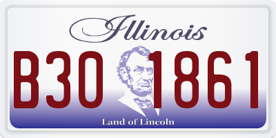 IL license plate B301861