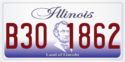 IL license plate B301862