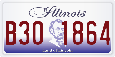 IL license plate B301864
