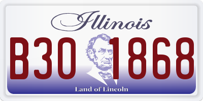 IL license plate B301868
