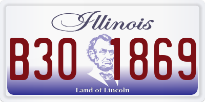 IL license plate B301869