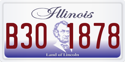 IL license plate B301878