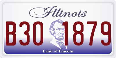 IL license plate B301879