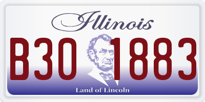 IL license plate B301883
