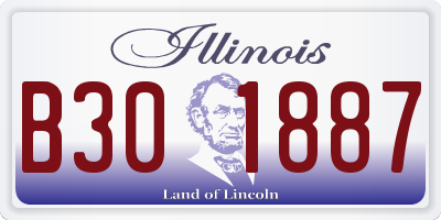 IL license plate B301887