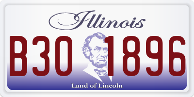 IL license plate B301896