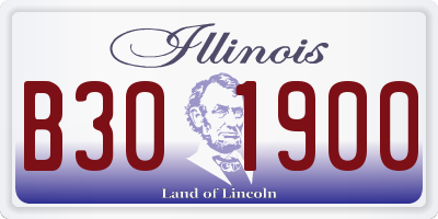 IL license plate B301900