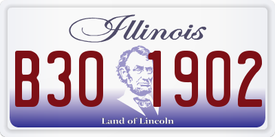 IL license plate B301902