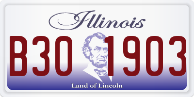 IL license plate B301903