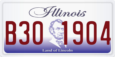 IL license plate B301904