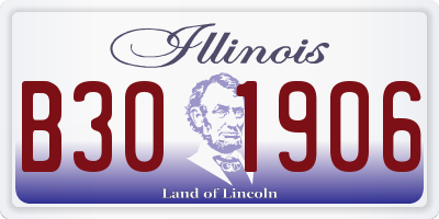 IL license plate B301906