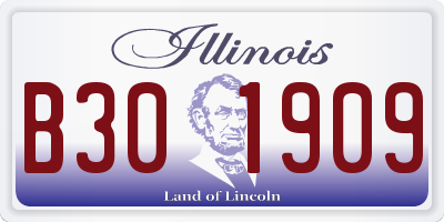 IL license plate B301909