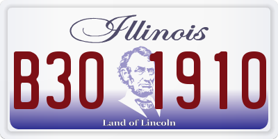 IL license plate B301910