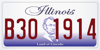 IL license plate B301914