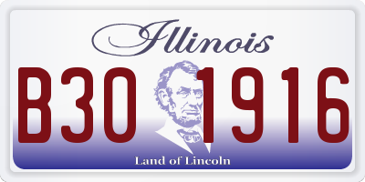 IL license plate B301916