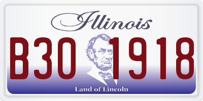 IL license plate B301918