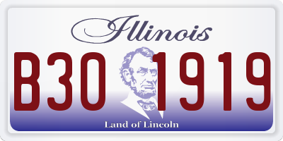 IL license plate B301919